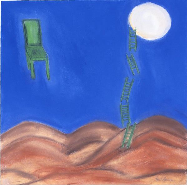 ladders to full moon meditation art southwest landscape