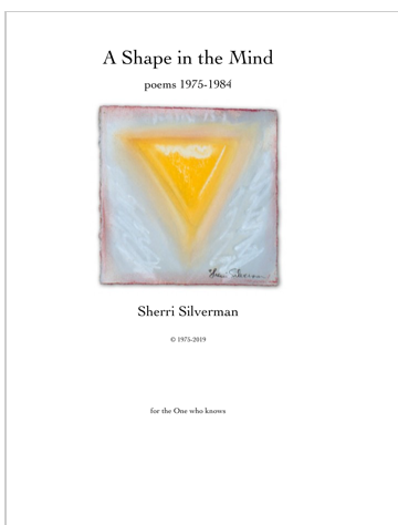 poetry book, running poems, nature poems, meditation experience poems, inspired by Japanese and Chinese women's poetry, relationship poems, art poems  shape in the mind sherri silverman